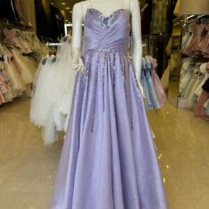 فستان نسائي سهره بنفسجي صدرية ترتر